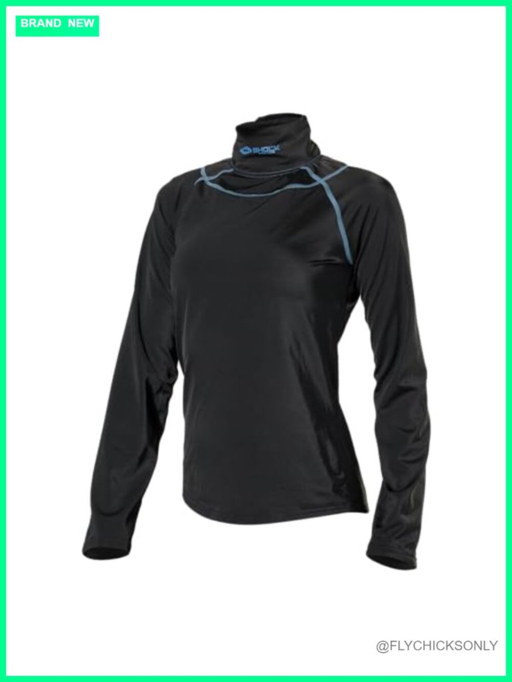 Shock Doctor Women's Compression Shirt with Integrated Neck Guard Long Sleeve